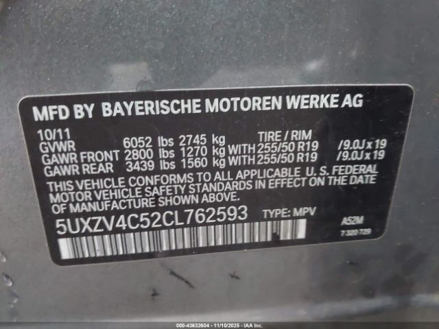 2012 BMW X5 5UXZV4C52CL762593 Photo 8