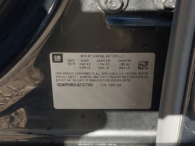 2018 CADILLAC CT6 1G6KP5R6XJU127389 Photo 8