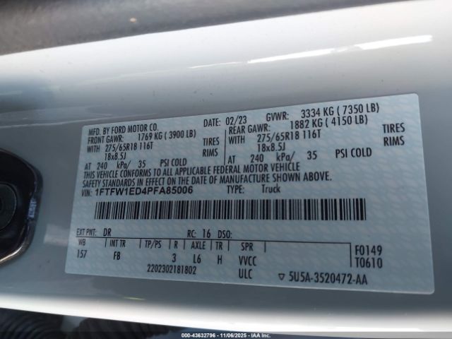 2023 FORD F-150 1FTFW1ED4PFA85006 Photo 8