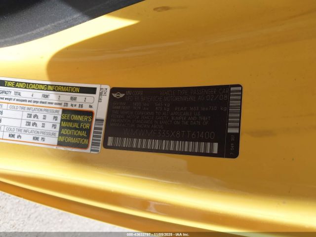 2008 MINI COOPER WMWMF335X8TT61400 Photo 8