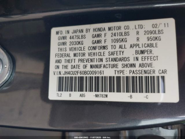 2011 ACURA TSX JH4CU2F60BC009161 Photo 8