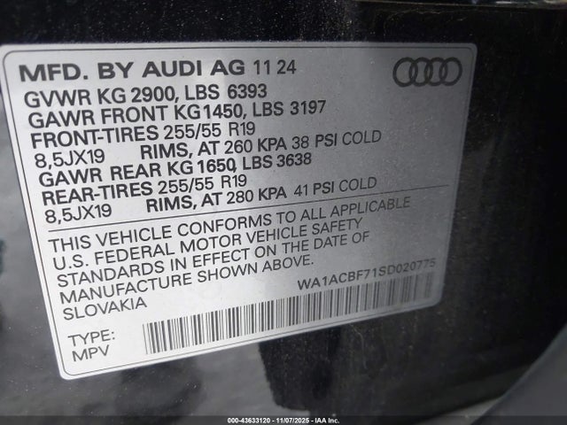 2025 AUDI Q7 WA1ACBF71SD020775 Photo 8