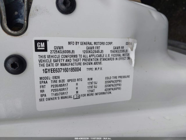 2006 CADILLAC SRX 1GYEE637160185004 Photo 8