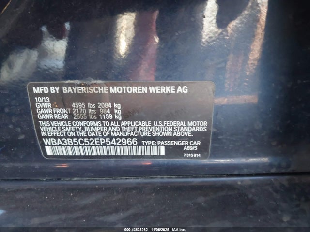 2014 BMW 328I WBA3B5C52EP542966 Photo 8