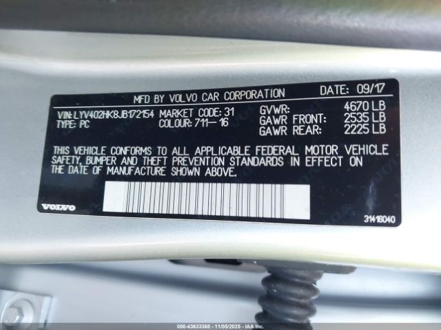 2018 VOLVO S60 INSCRIPTION LYV402HK8JB172154 Photo 8