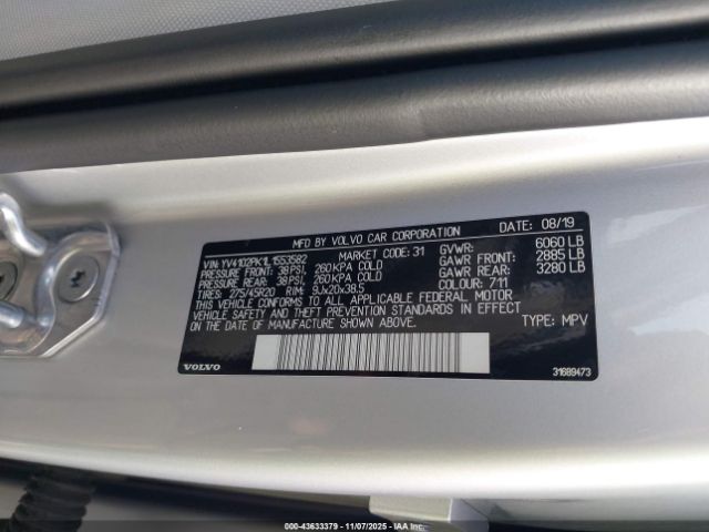 2020 VOLVO XC90 YV4102PK1L1553582 Photo 8