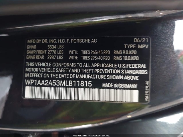 2021 PORSCHE MACAN WP1AA2A53MLB11815 Photo 8