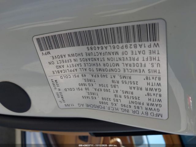 2006 PORSCHE CAYENNE WP1AB29P06LA64085 Photo 8