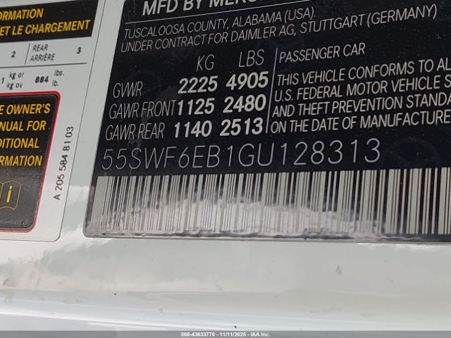 2016 MERCEDES-BENZ C 450 AMG 55SWF6EB1GU128313 Photo 8