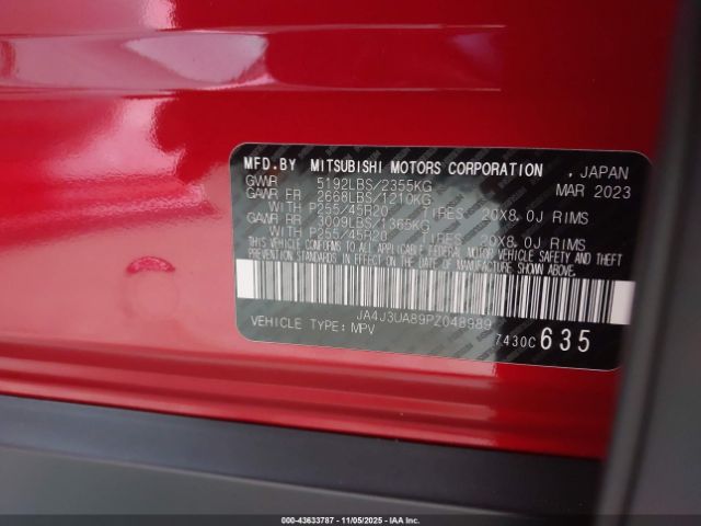 2023 MITSUBISHI OUTLANDER JA4J3UA89PZ048989 Photo 8