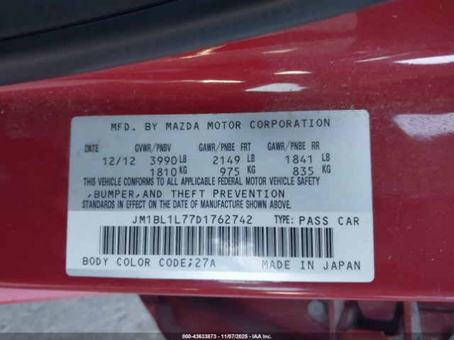 2013 MAZDA MAZDA3 JM1BL1L77D1762742 Photo 8