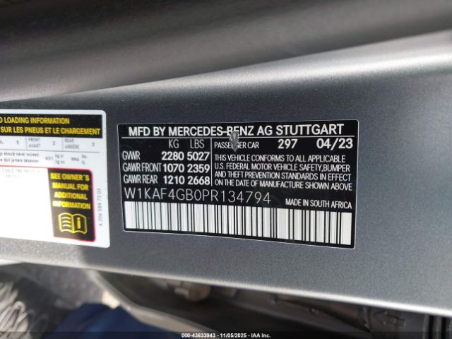 2023 MERCEDES-BENZ C 300 W1KAF4GB0PR134794 Photo 8