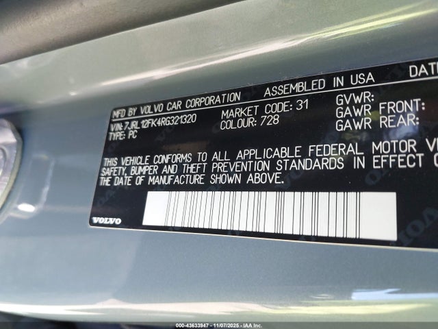 2024 VOLVO S60 7JRL12FK4RG321320 Photo 8