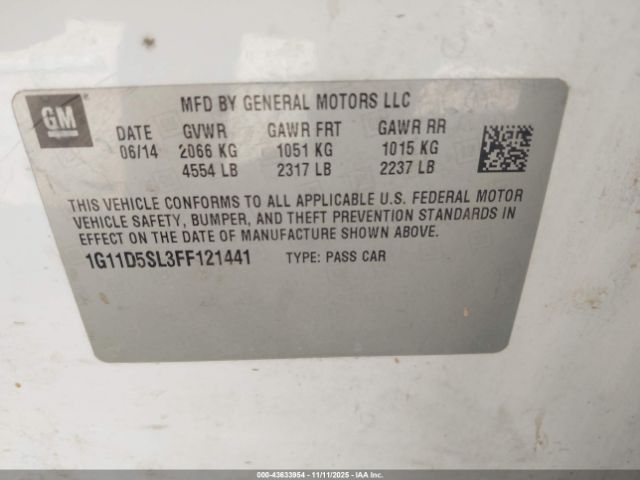 2015 CHEVROLET MALIBU 1G11D5SL3FF121441 Photo 8