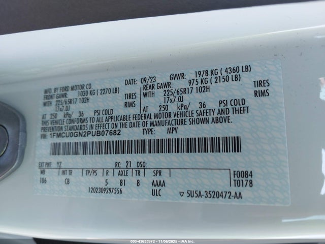 2023 FORD ESCAPE 1FMCU0GN2PUB07682 Photo 8