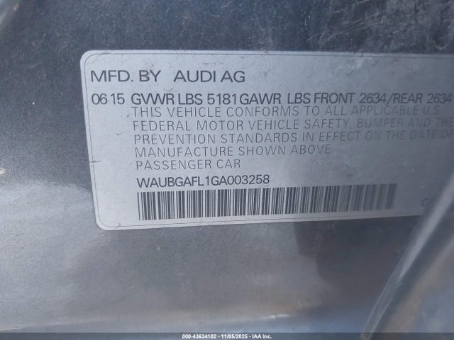 2016 AUDI S4 WAUBGAFL1GA003258 Photo 8