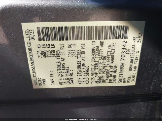 2022 NISSAN ROGUE 5N1BT3BB0NC703342 Photo 8