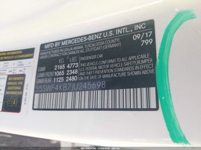 2018 MERCEDES-BENZ C 300 55SWF4KB7JU245698 Photo 8