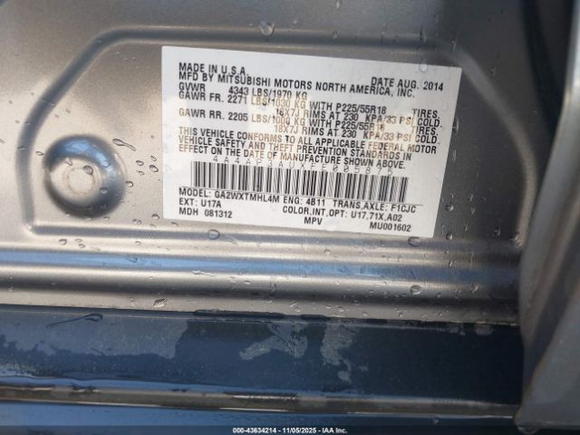 2015 MITSUBISHI OUTLANDER SPORT 4A4AP3AUXFE005875 Photo 8