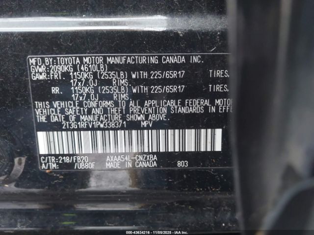 2023 TOYOTA RAV4 2T3G1RFV1PW338371 Photo 8