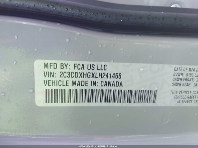 2C3CDXHGXLH241466 Dodge Charger