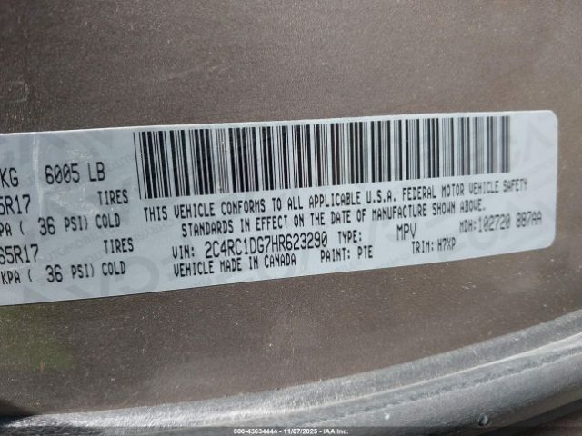 2017 CHRYSLER PACIFICA 2C4RC1DG7HR623290 Photo 8