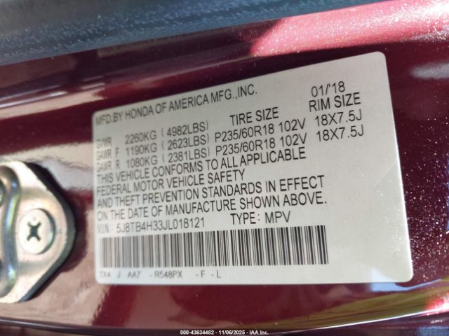 2018 ACURA RDX 5J8TB4H33JL018121 Photo 8