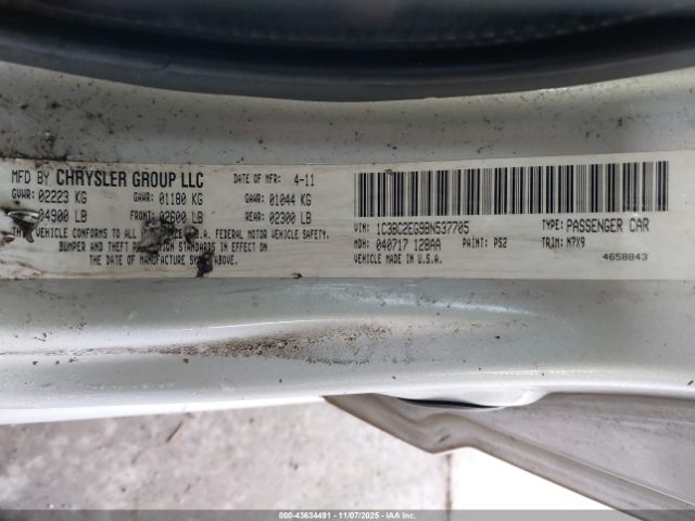 2011 CHRYSLER 200 1C3BC2EG9BN537705 Photo 8