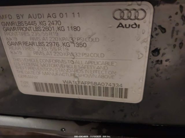 2011 AUDI Q5 WA1LFAFP5BA074334 Photo 8