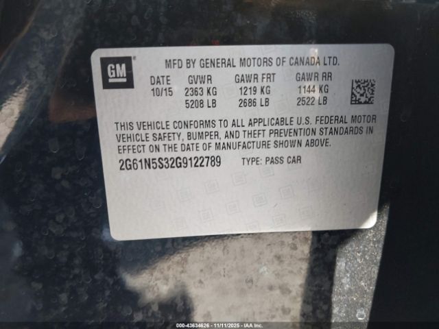 2016 CADILLAC XTS 2G61N5S32G9122789 Photo 8