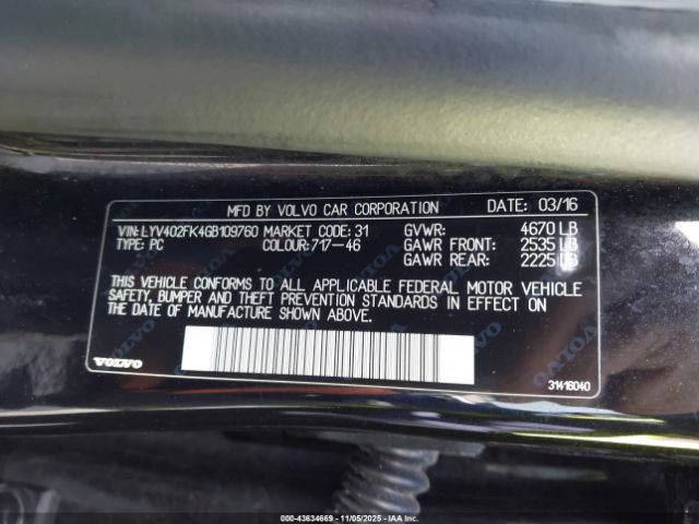 2016 VOLVO S60 INSCRIPTION LYV402FK4GB109760 Photo 8