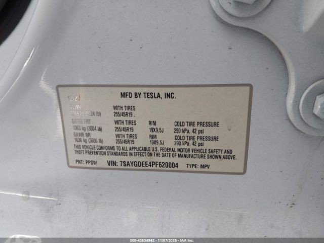 2023 TESLA MODEL Y 7SAYGDEE4PF620004 Photo 8