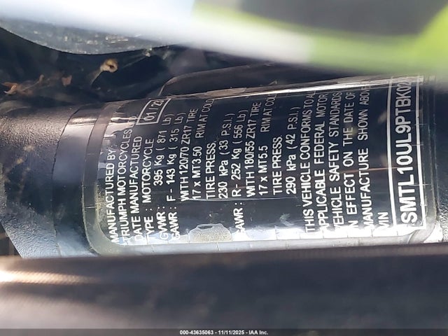 2023 TRIUMPH MOTORCYCLE TRIDENT 660 SMTL10UL9PTBK0214 Photo 9