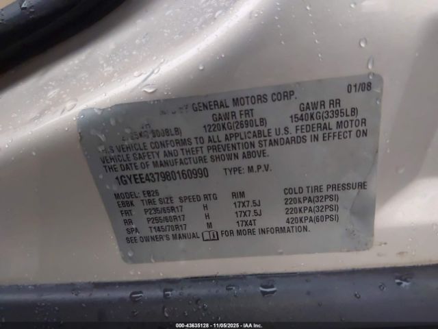 2008 CADILLAC SRX 1GYEE437980160990 Photo 8