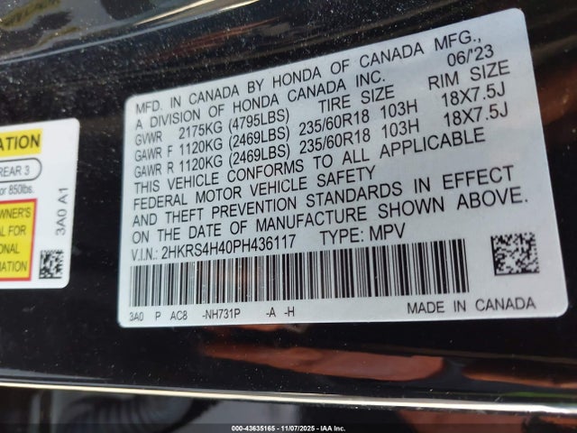 Honda Cr-v Ex Awd 2023 2HKRS4H40PH436117 Image 9