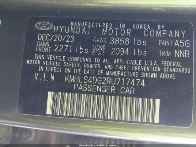 2024 HYUNDAI ELANTRA KMHLS4DG2RU717474 Photo 8