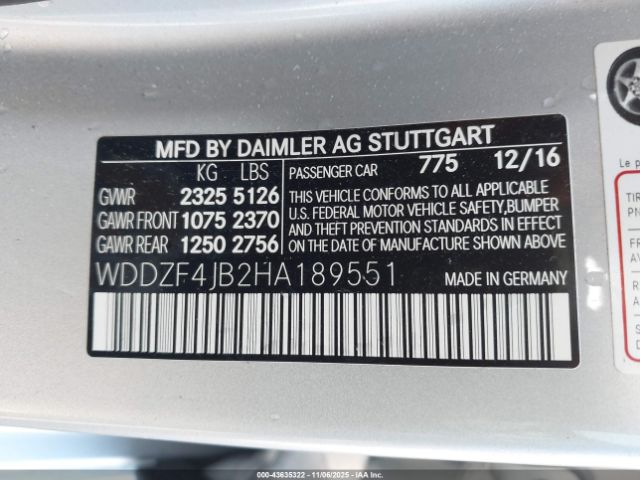 2017 MERCEDES-BENZ E 300 WDDZF4JB2HA189551 Photo 8