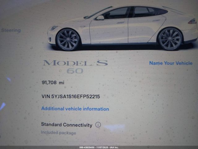 2014 TESLA MODEL S 5YJSA1S16EFP52215 Photo 6