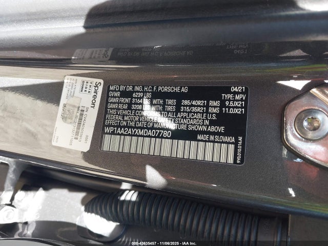 2021 PORSCHE CAYENNE WP1AA2AYXMDA07780 Photo 8