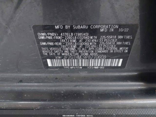 2023 SUBARU CROSSTREK JF2GTHMC9P8270608 Photo 8