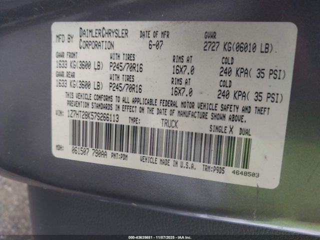 2007 MITSUBISHI RAIDER 1Z7HT28K57S266113 Photo 8