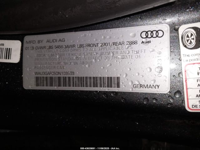 2013 AUDI A7 WAU3GAFC5DN103503 Photo 8