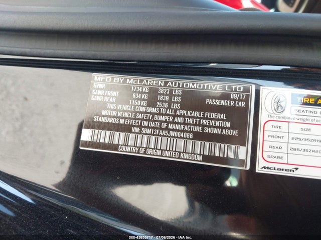 Mclaren 570S 2018 SBM13FAA5JW004086 Image 9