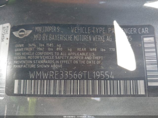 2006 MINI COOPER S WMWRE33566TL19554 Photo 8