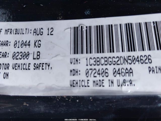 2013 CHRYSLER 200 1C3BCBGG2DN504626 Photo 8