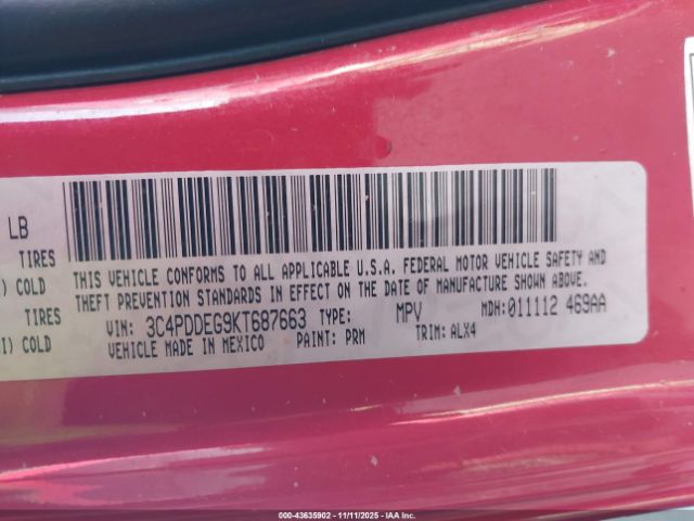 2019 DODGE JOURNEY 3C4PDDEG9KT687663 Photo 8