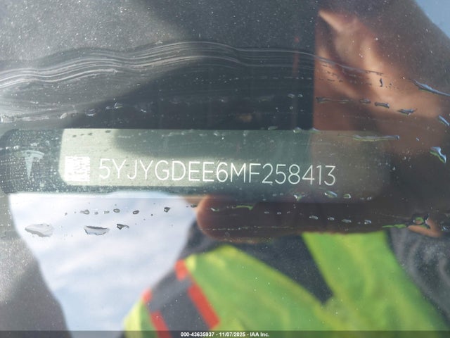 Aukcja sprzedaży 2021 Tesla Model Y Long Range Dual Motor All-wheel Drive, vin: 5YJYGDEE6MF258413, numer aukcji: 43635937