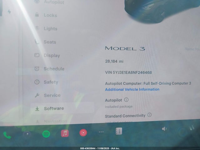 2022 TESLA MODEL 3 5YJ3E1EA8NF246468 Photo 6