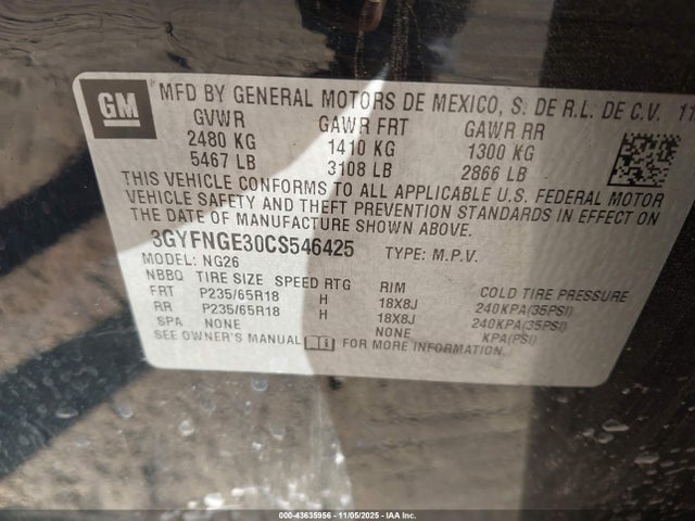 2012 CADILLAC SRX 3GYFNGE30CS546425 Photo 8