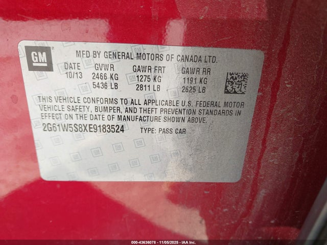 2014 CADILLAC XTS 2G61W5S8XE9183524 Photo 8